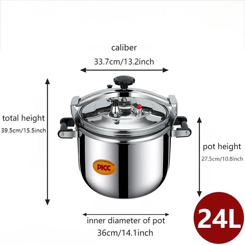 30 Quart olla de presion grande & stainless steel pressure cooker & large steamer cooking pressure canners,safety lock Explosion