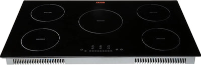 Built-in Induction Electric Stove Top 5 Burners,35 Inch Electric Cooktop,9 Power Levels & Sensor Touch Control