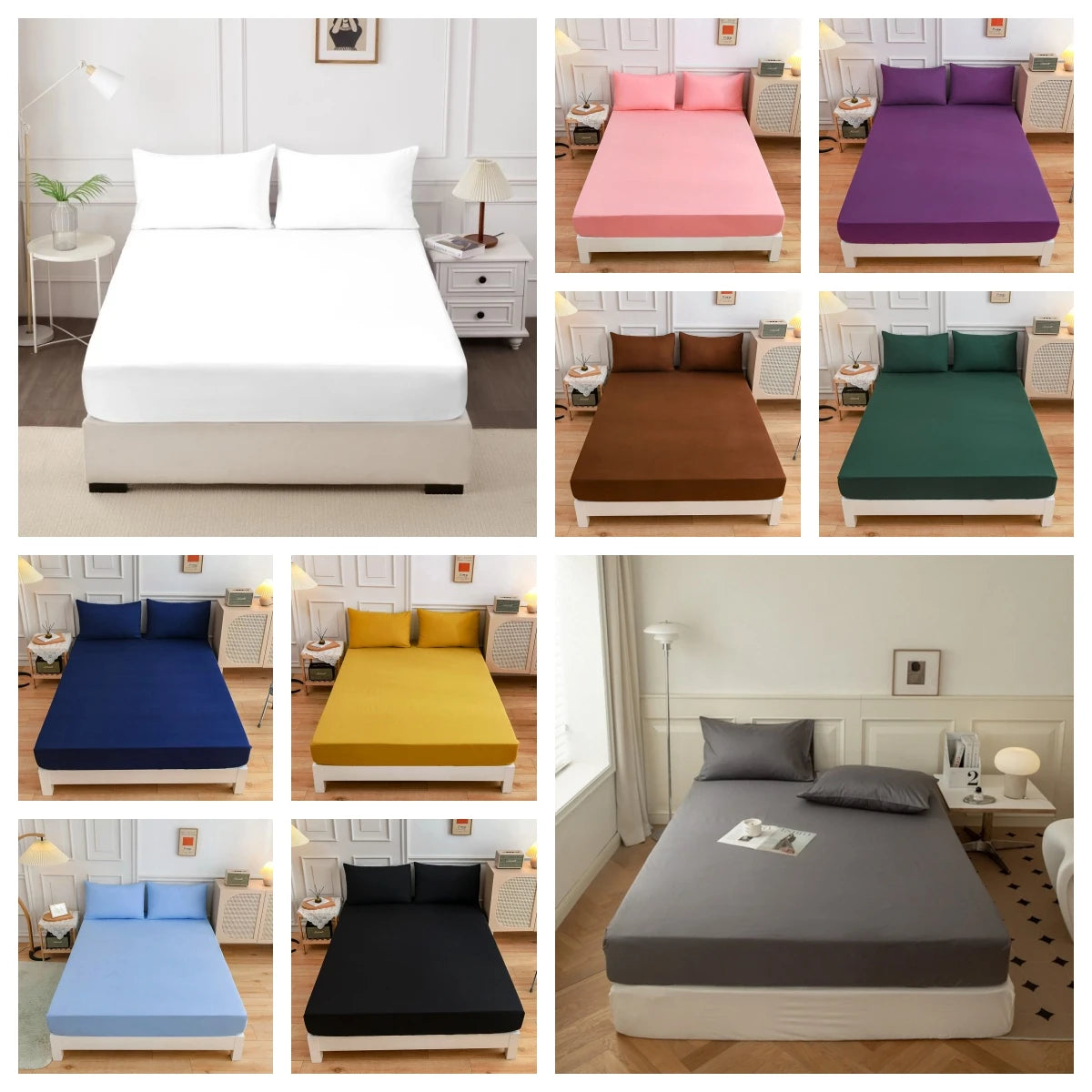 Kuup High Quality Fitted Sheet 90/180/150x200 Cm Mattress Cover Elastic Band Bed Sheet Queen King Size No Pillowcases Included