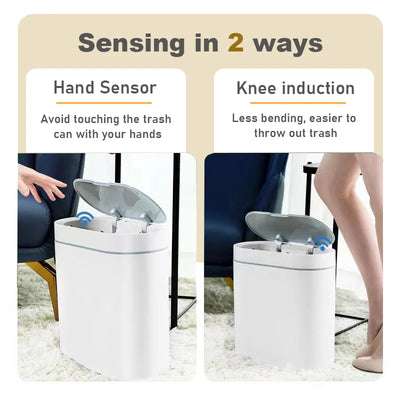 Smart Trash Can Narrow 7/9L Waterpoof Bathroom Toilet Garbage Bin Kitchen Baskets Dustbin Automatic Sensor Trash Can Wastebasket