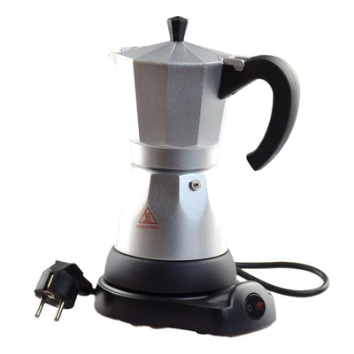 AT35 Coffee Pot 6 Cup Electric Espresso Coffee Maker Italian Moka Maker 300Ml Portable Moka Pot With Detachable Base Eu Plug