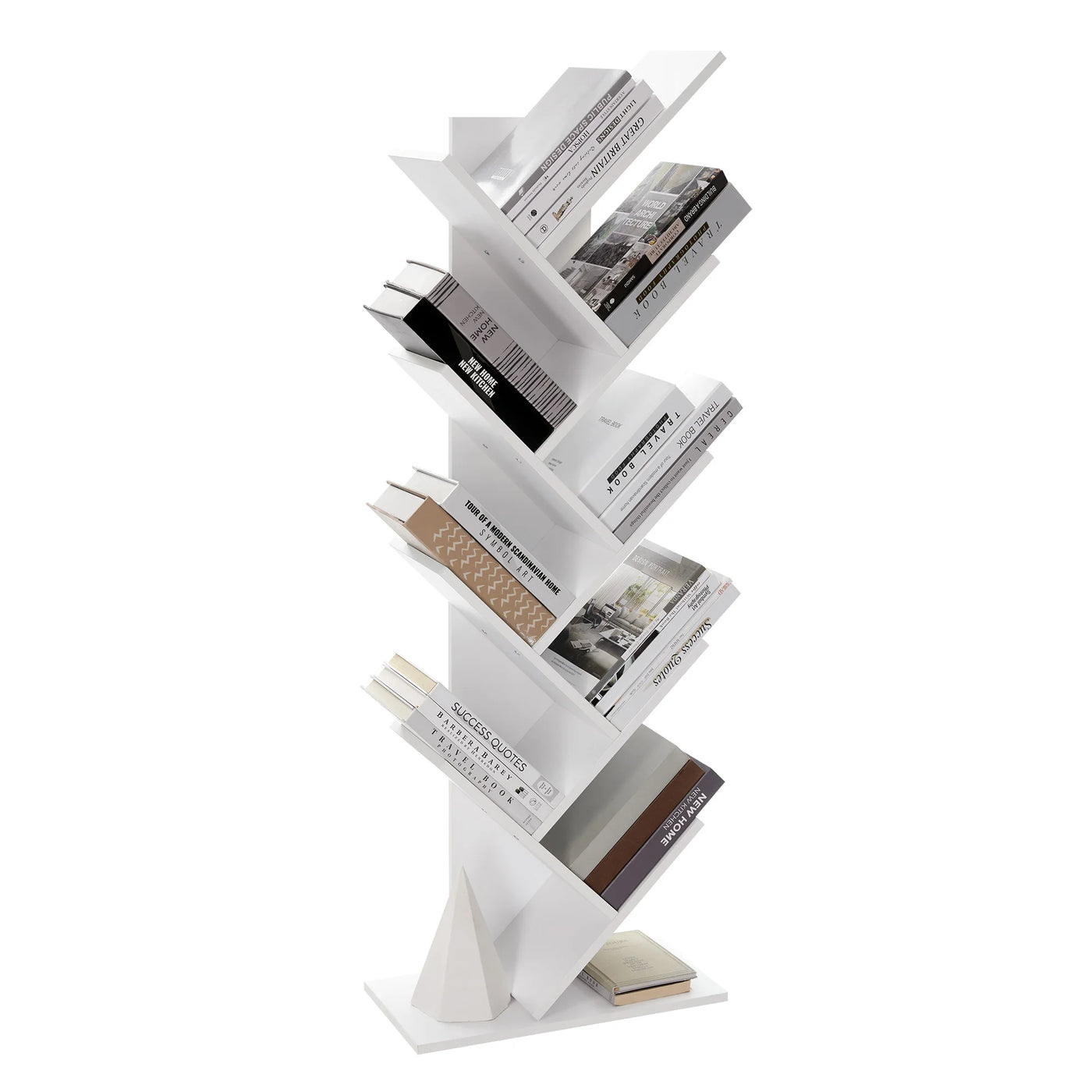 VASAGLE Tree Bookshelf, 9-Tier Bookcase, Space-Saving Corner Shelf, Large Bookshelf, Book Tree, Holds Books, for Bedroom