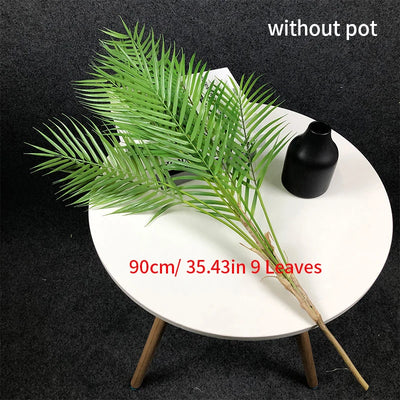 80-125cm Large Artificial Palm Tree Fake Monstera Plant Plastic Fern Plant Leaves Tropical Outdoor Plants For Home Garden Decor