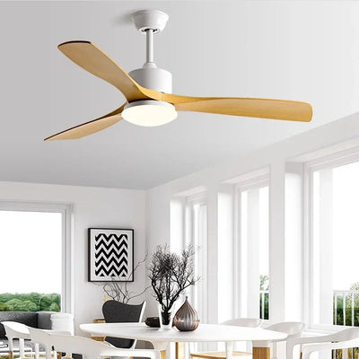 36/42/52 Inch white Black 3 ABS Blade Pure Copper DC 30W Motor Ceiling Fan With 24W LED Light Support Remote Control