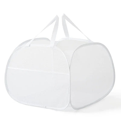 90L Collapsible Laundry Basket Foldable Pop Up Laundry Hamper with Reinforced Carry Handles for Laundry Bathroom Dorm or Travel