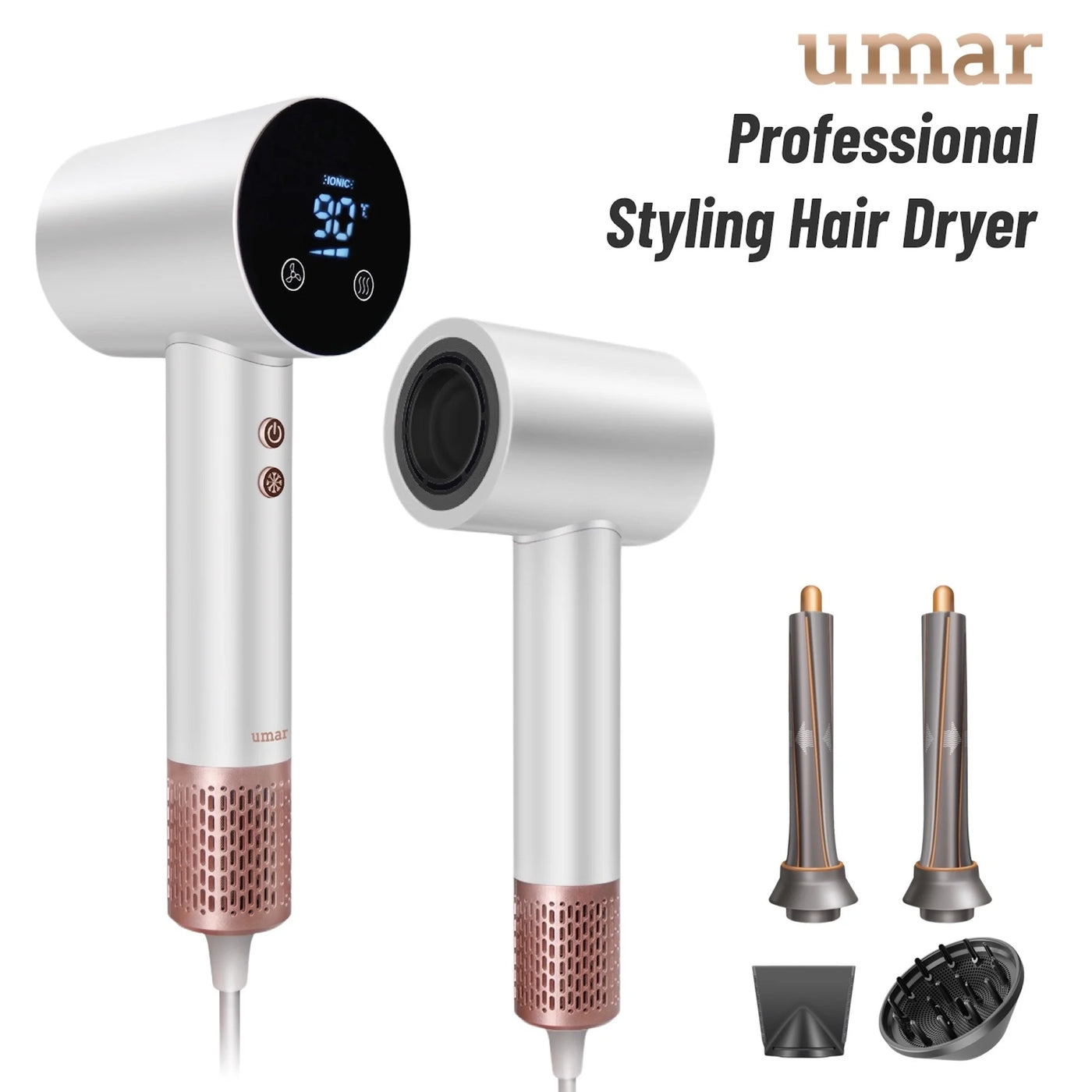 Super Hair Dryer with curling barrel High Power Blow Dryer Styling Tool Professional HairDryer Ionic Super Hairdryers