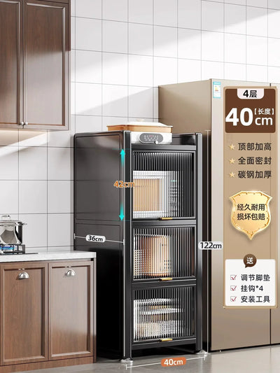 Modern Metal Kitchen Cabinets Multi-layer Storage Cabinet Floor Racks Multifunctional Furniture for ZT50KC