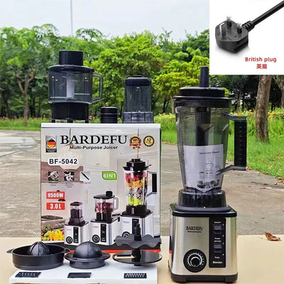 6 in1 Blender Professional Powerful Stainless Steels Fruit ice water juice mixer Food Processor Juicer Machine Smoothie Blender