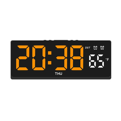 Multi-functional Electronic Wall Clock New Date Wall-mounted Digital LED Clocks Temperature Voice Control Display Table Clock