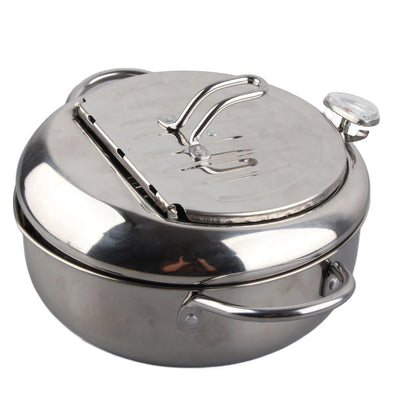 Fryer Pot Japanese  Mini Stainless Steel Frying Pot with Thermometer Induction Cooker Compatible Mini Frying Pot Frying Pot