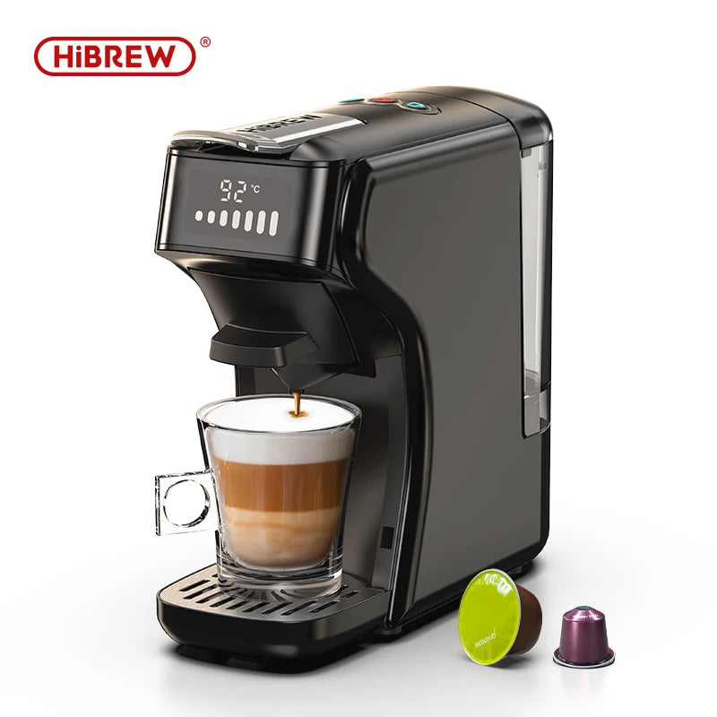 HiBREW 6in1 Capsule Coffee Machine Hot/Cold Multiple Espresso Cafetera Cappuccino Coffee Maker Dolce Gusto Nespresso Powder H1B