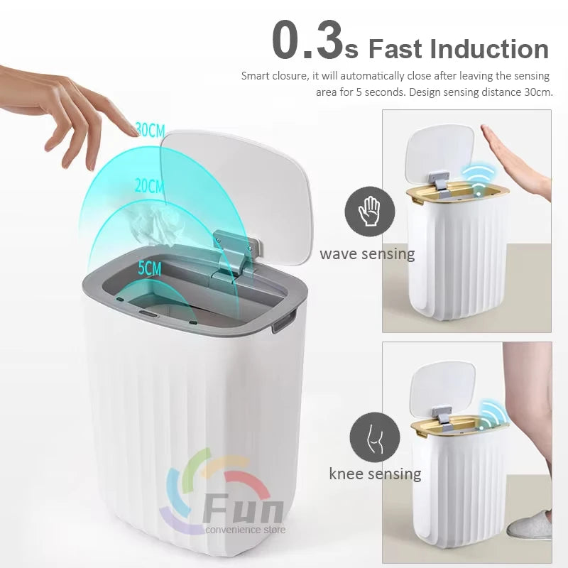 Smart Sensor Trash Can 7/9/12/15L Large Capacity Fully Automatic Waterproof Bin Kitchen Bedroom Home Smart Waste Bin 쓰레기통