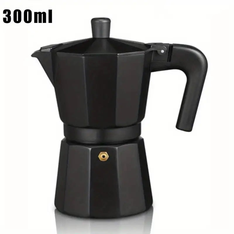 150/300/450ml Moka Pot Stovetop Camping Manual Cuban Coffee Maker Manual Camping Cuban Coffee Brewer for Making Cappuccino Latte