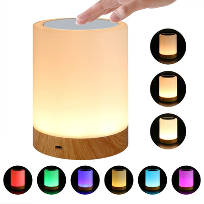 Night Light 13 Colors Changing RGB Lamp Remote Control Touch Dimmable Lamp Portable Table Bedside Lamps USB Rechargeable Lamps