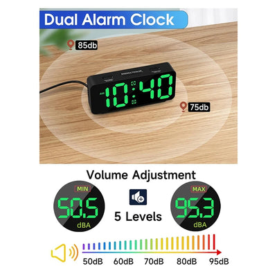 Small Loud Alarm Clock For Heavy Sleepers Adults,Compact Travel Clocks For Bedrooms Bedside,Ok To Wake For Kids,Teens