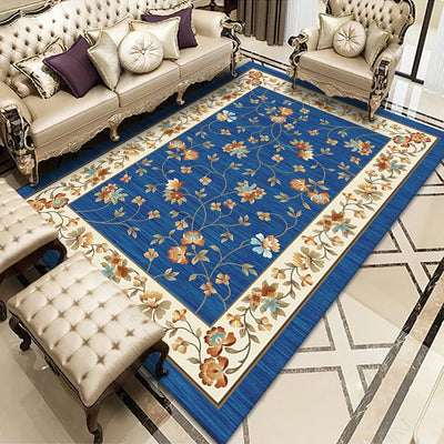 Chinese Style Carpet Big Size Rectangle Luxury Rugs Home Living Room Decoration Non Slip Washable Bedroom Bathroom Polyester Mat