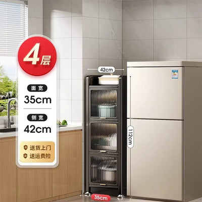 Modern Metal Kitchen Cabinets Multi-layer Storage Cabinet Floor Racks Multifunctional Furniture for ZT50KC