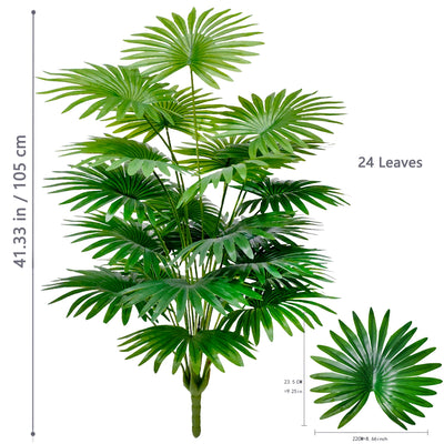 60-105cm/41.33in  Artificial fan leaf tropical plant large fake palm office home holiday decoration