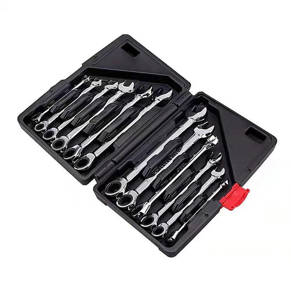 Car Repair Tool 72 Teeth 12 Piece Ratchet Wrench Set