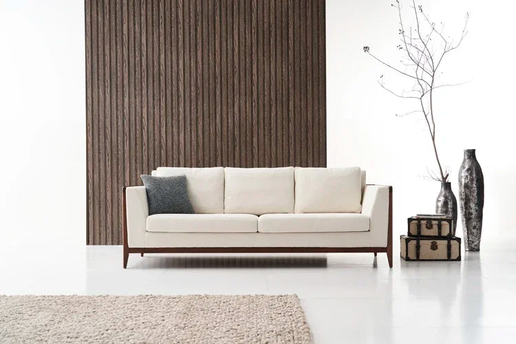 Sectional Fabric Sofa White Sofa Set Furniture Modern Wood Frame Sofa Living Room Furniture