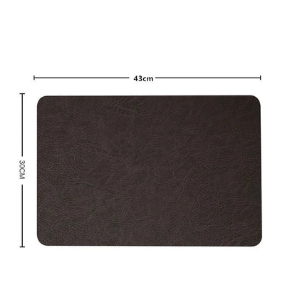 Home Kitchen Heat Resistant Leather Placemats Cafe bar Cleaning Wipeable Washable Place Mat Indoor Outdoor Mats & Pads