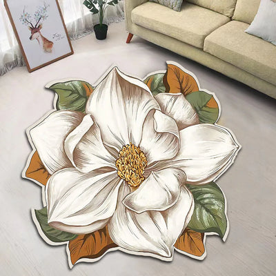 40x40cm Small Flower Shaped Carpets Lotus Floor Mat For Living Room Sofa Mat Bathroom Water Absorbing Anti-skid Rugs