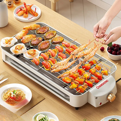 Electric barbecue grill household skewers machine smokeless multifunctional indoor barbecue electric grill pan barbecue