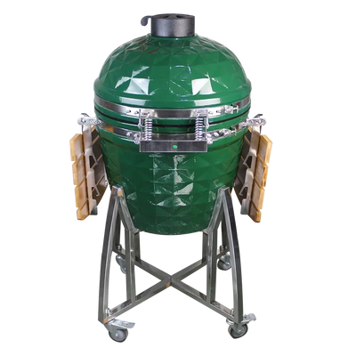 Design New Green Egg BBQ 22 Ceramic 26 inch Built-In Steel Outdoor Charcoal Smoker Grill for Garden Patio