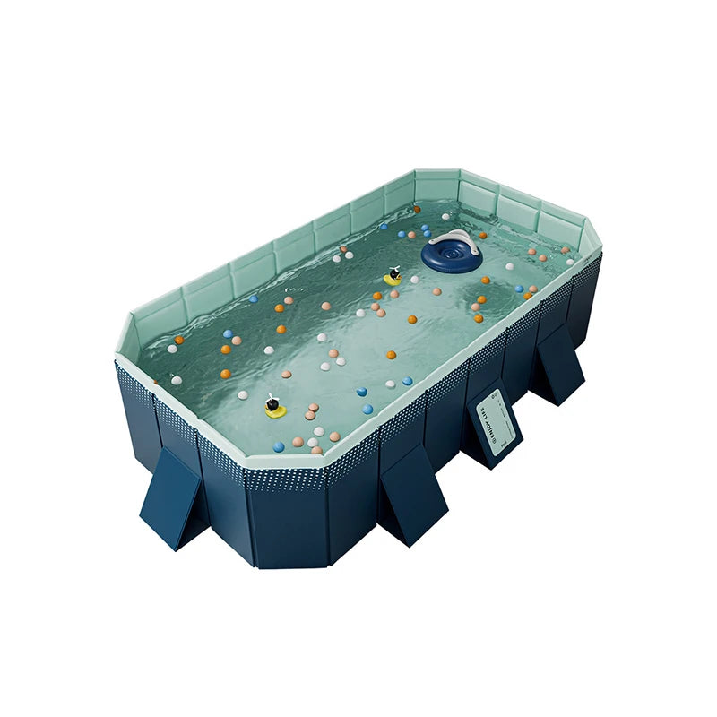 1.6-3M Swimming Pool Foldable Frame Paddling Pools Thickened Wear-Resistant Outdoor Non-Inflatable  Summer Water Game For Family