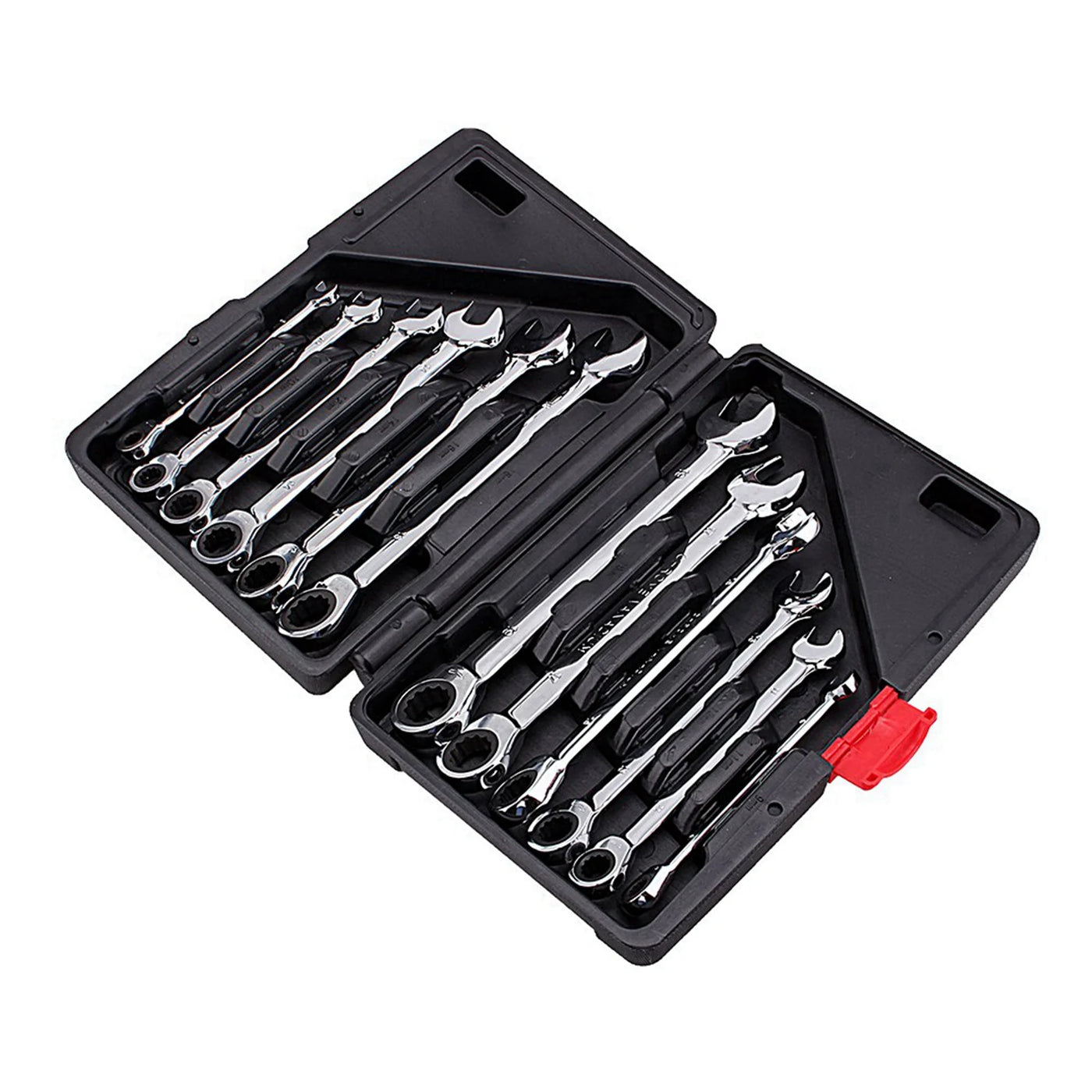 12pcs Fixed Spanners Ratchet Wrench Hand Tool Set Kit 8-19mm Spanners Ratchet Hardware Hand Tools Flexible Combination Spanners