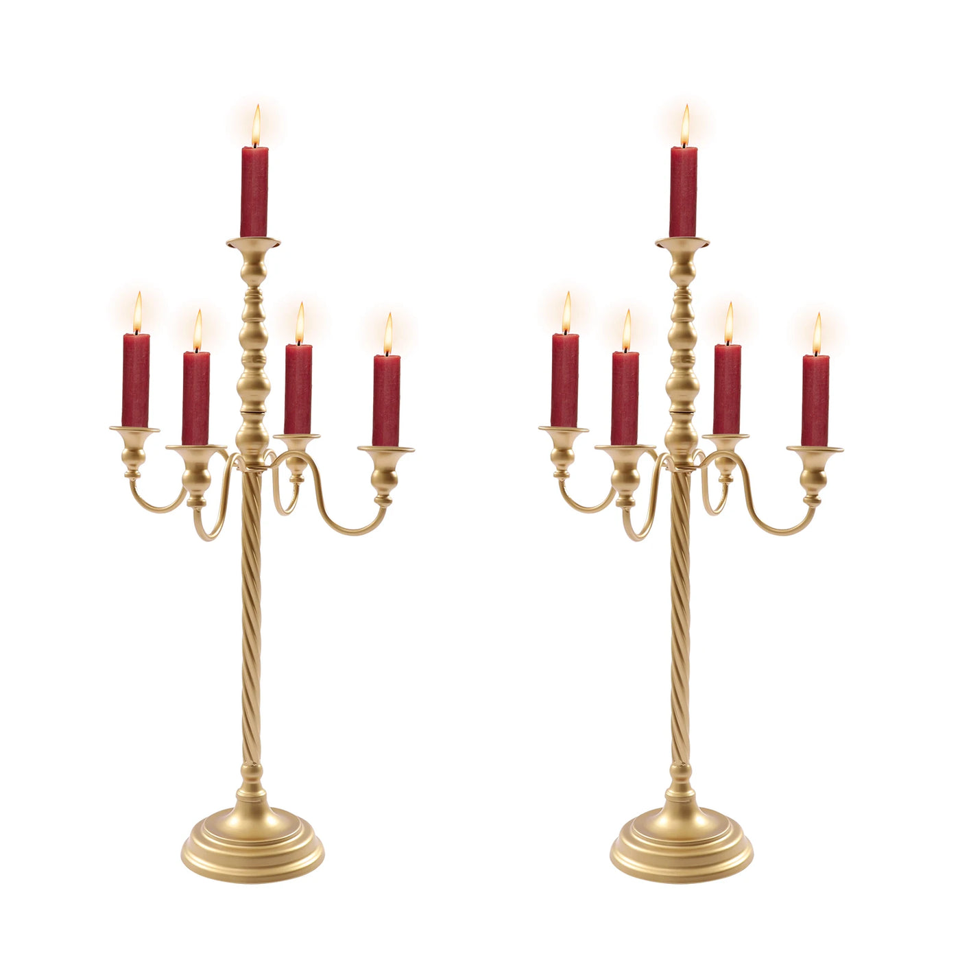 28In Floor Candelabra Tall Candlestick Candle Holders Table Centerpiece  Flower Stand for Wedding Party Event 2Pcs