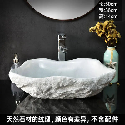 Stone platform basin Art marble washbasin Pool Bathroom Balcony Outdoor courtyard Household