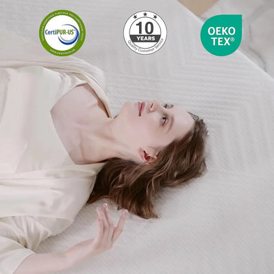 Full Size Mattress - 8" Green Tea Memory Foam Mattress - CertiPUR-US Certified Fiberglass-free mattress - Cooling gel layer