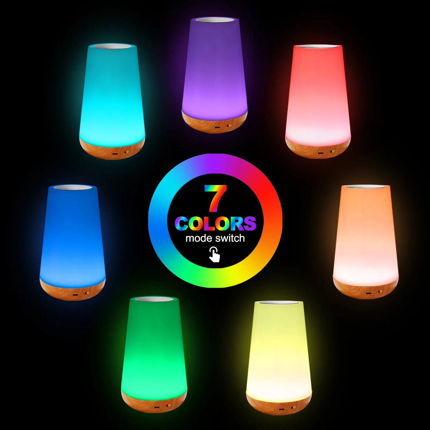 Xiaomi 13 Color Changing Light Remote Control Touch USB Rechargeable RGB Night Lamp Dimmable Lamp Portable Table Bedside Lamp