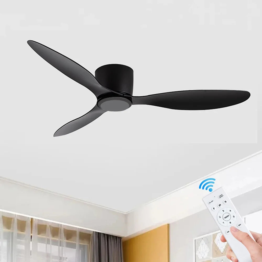 IRALAN  42 52 Inch Ceiling Fans No Light DC Motor Remote Control Cooling Fans Low Floor Ceiling Fan Silent large home fan