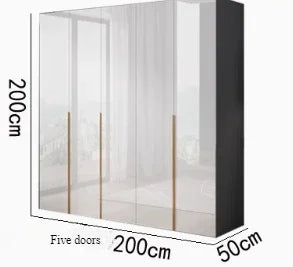 Sliding Mirror Wardrobes Storage Luxury Bedroom White Wooden Rack Wardrobes Cabinets Clothes Guarda Roupas Home Furniture