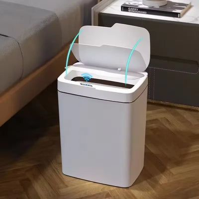 Intelligent trash can in living room and kitchen large capacity and High face value leak proof open and close automatic sensing