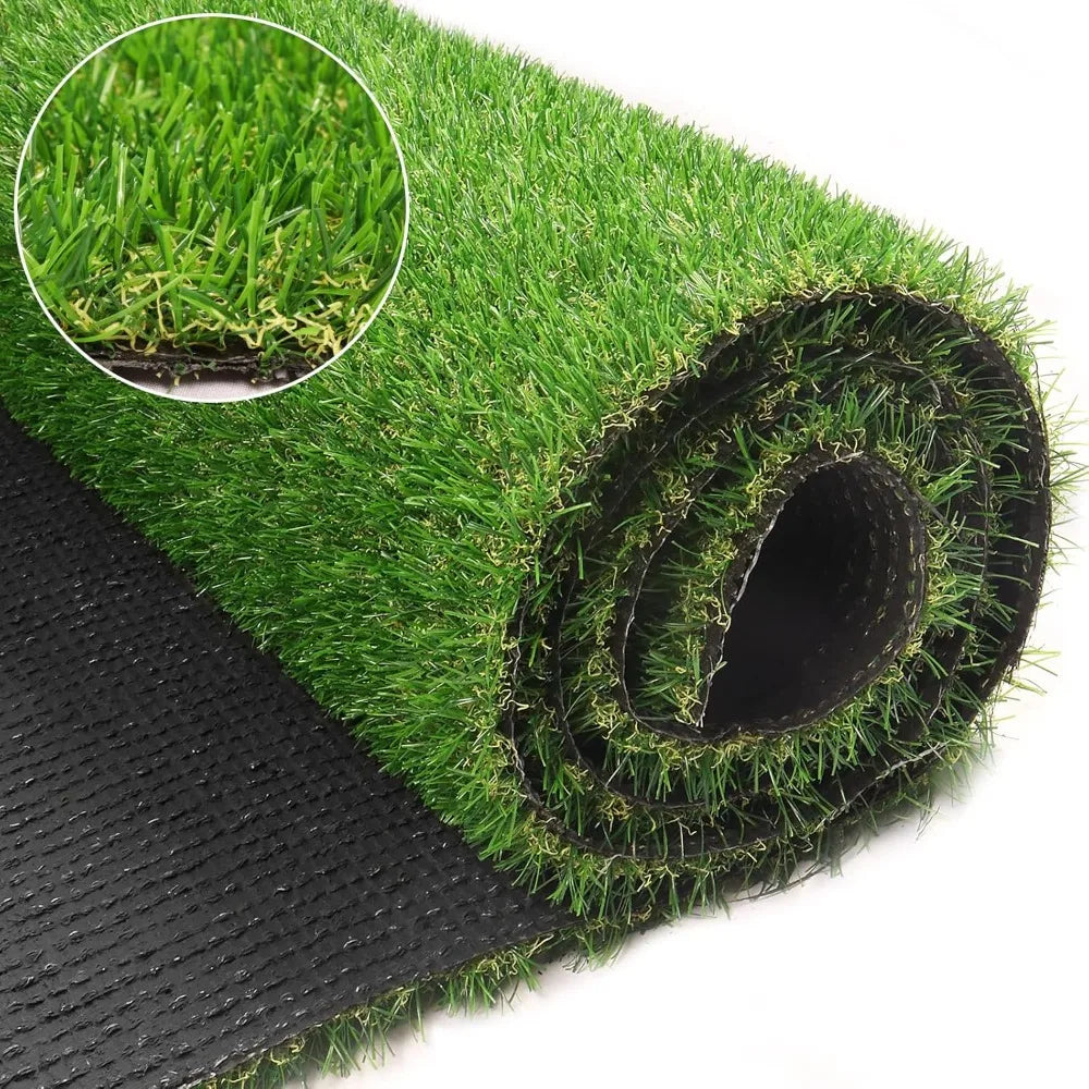 Realistic Fake Grass Rug with Drainage Holes, 20MM Indoor Outdoor Lawn Landscape for Backyard Patio, Artificial Turf Grass