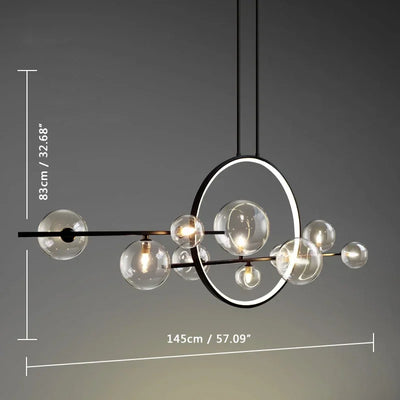 Nordic Living Room Simple Magic Bean Molecule Bubble Lamp Full Spectrum Eye Protection Bedroom Restaurant Glass Ball Chandelier