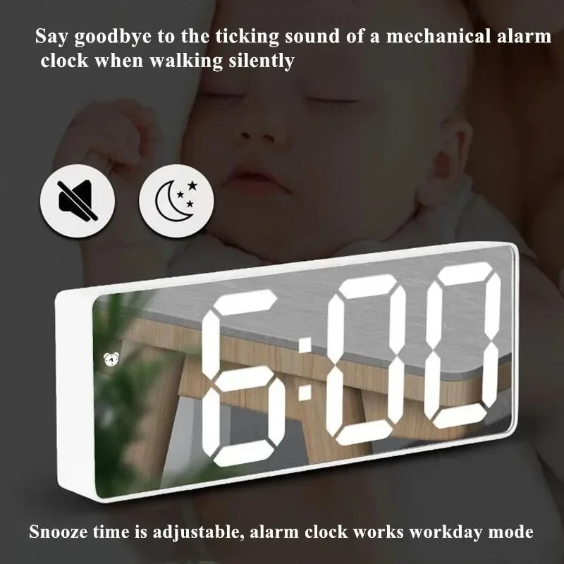 Color LED Wall Clock Electronic Product Eleksmaker Digital Clock Brightness Adjustable Number Consumer Electronics Alarm Clocks