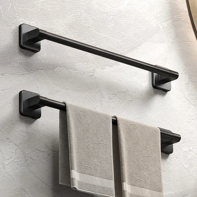 Bathroom Towel Holder White Without Drilling Bathroom Black Towel Rack Towel Bar Self-Adhesive Bathroom Towel Rack Towel Rail