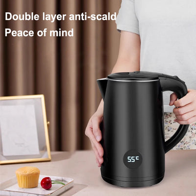 LED Digital Display Electric Kettle 304 Stainless Steel Automatic Power-off Anti-scalding Electric Kettle Home