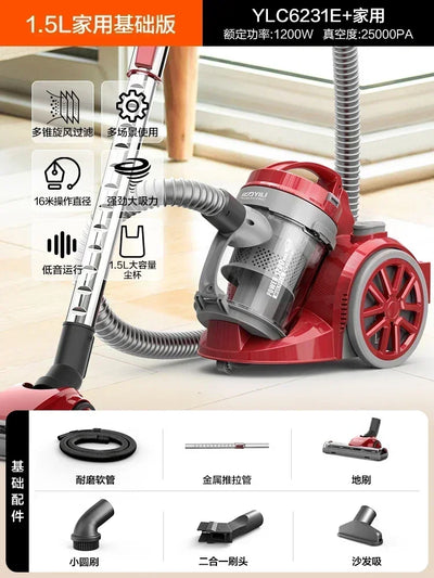 Vacuum Cleaner - Household Large Suction Small, High Power Cat Hair Suction, Light Sound Industrial Vacuum Cleaner, Wired Pet.