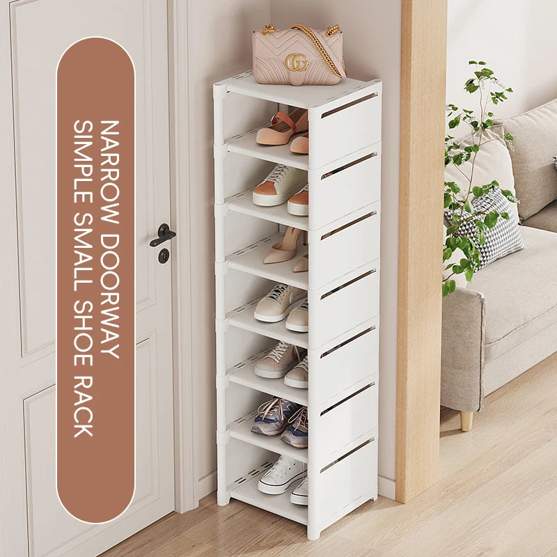 Shoe Rack Storage Organizer Simple Multi-Layer Living Room Vertical Shoes Rack Sneakers Cabinets Removable Household Furniture