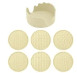 6Pcs 10cm Silicone Coasters Round Heat Resistant Rubber Tea Cup Mat Drink Coffee Mug Glass Beverage Holder Pad Decor Table Mat