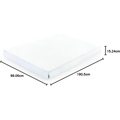 Mattress 6 inch Green Tea Cooling Gel Memory Foam, Fiberglass-Free, Cooling Gel Foam, Pressure Relief, Bed in a Box, Twin Beds