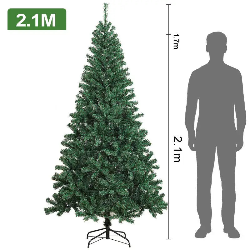 Artificial Christmas Tree, Green Pink Flame Retardant PVC Xmas Tree Natal Party 210cm, 180cm, 150cm