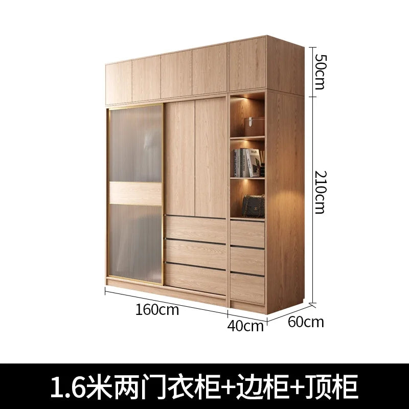 Wooden Luxury Wardrobes Modern Clothes Storage Organizer Wardrobes Apartment Display Mueble Para Colgar Ropa Furniture Bedroom