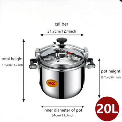 30 Quart olla de presion grande & stainless steel pressure cooker & large steamer cooking pressure canners,safety lock Explosion