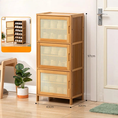 4/6 Layers Shoe Cabinets Shoe Rack Organizer Shelf Storage Simple Space-saving Dormitory Dust-proof Living Room Cabinet